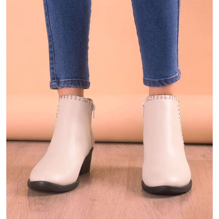 Botines Mujer Albany - Hueso