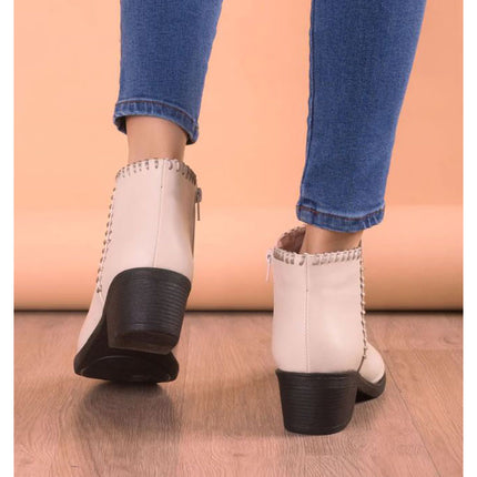 Botines Mujer Albany - Hueso