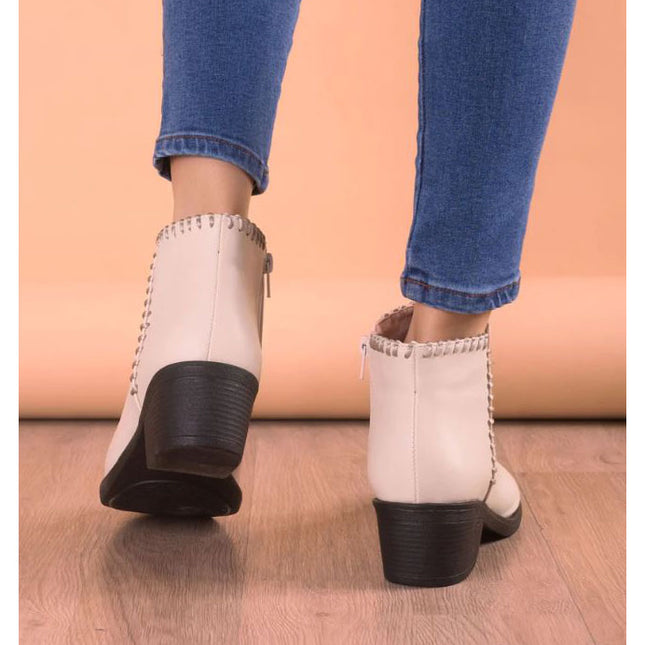 Botines Mujer Albany - Hueso