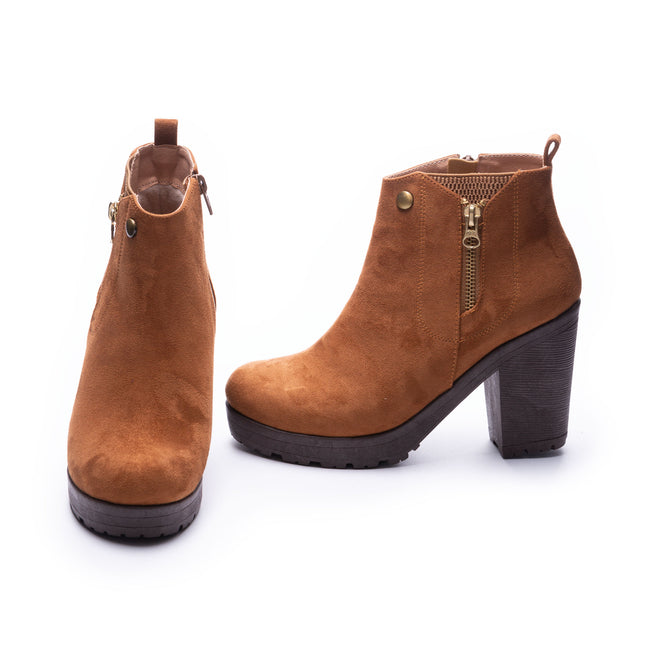 Botas Mujer Belgrado - Camel Gamuza