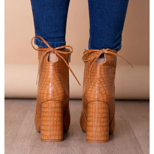 Botas Mujer Bubali - Camel Serpiente