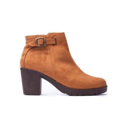 Botines Mujer Haskovo - Camel Gamuza