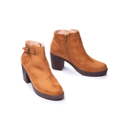 Botines Mujer Haskovo - Camel Gamuza
