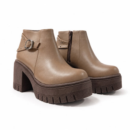 Botines Mujer Makazi - Marron Claro