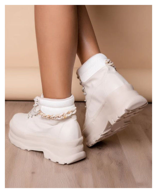 Botines Mujer Nalhy - Beige
