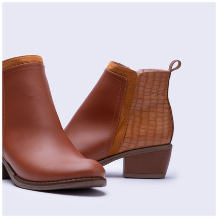 Botines Mujer Nesebar - Camel Serpiente
