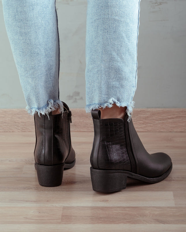 Botin Nesebar - Negro Serpiente