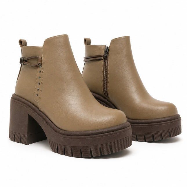 Botines Mujer Nuvia - Marron Claro
