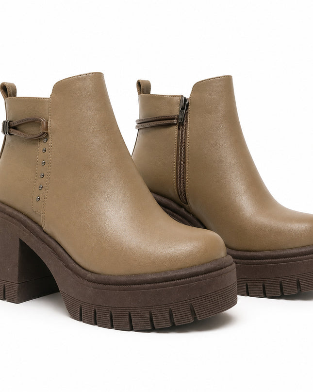 Botines Mujer Nuvia - Marron Claro