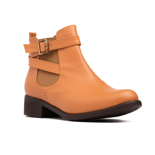 Botines Mujer Silven - Camel Serpiente