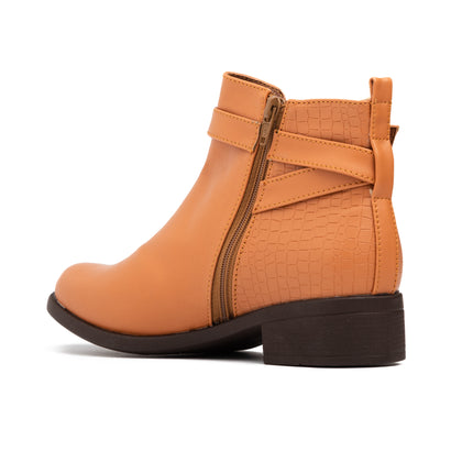 Botines Mujer Silven - Camel Serpiente