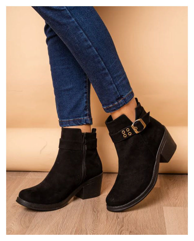 Botin Tanta - Negro Gamuza