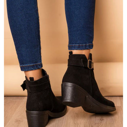 Botin Tanta - Negro Gamuza
