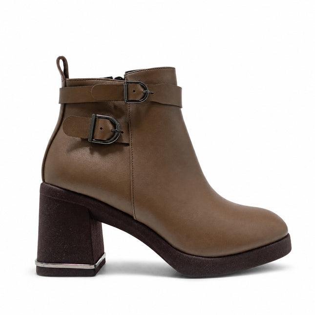 Botines Mujer Yamy - Marron Claro