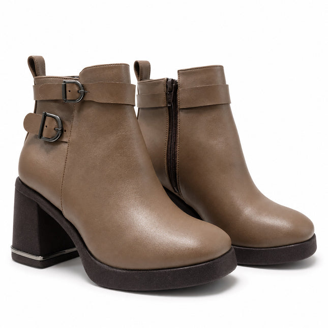 Botines Mujer Yamy - Marron Claro