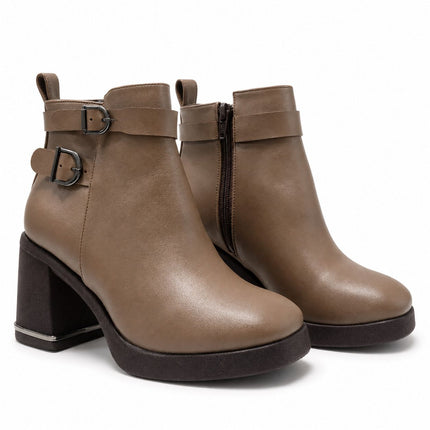 Botines Mujer Yamy - Marron Claro