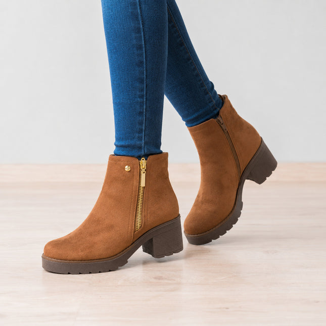 Botines Mujer Bari - Camel