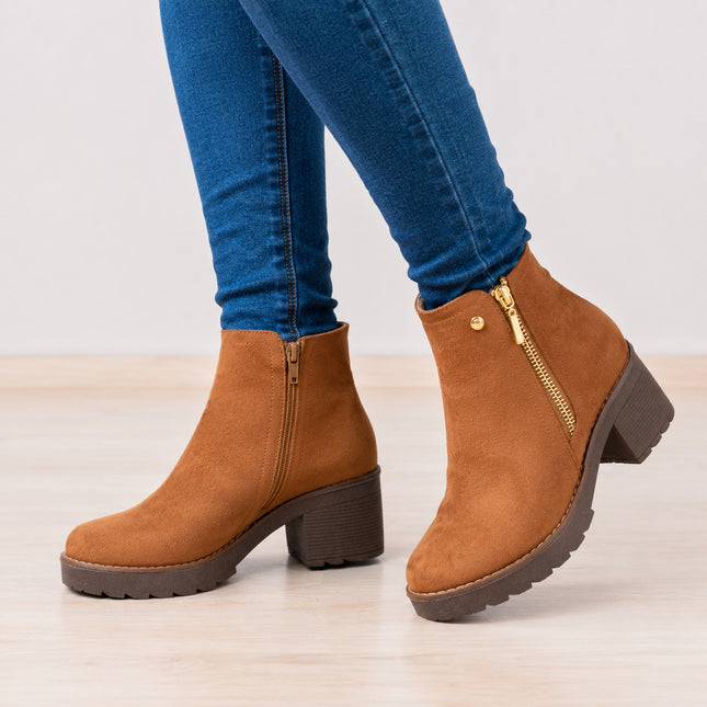 Botines Mujer Bari - Camel