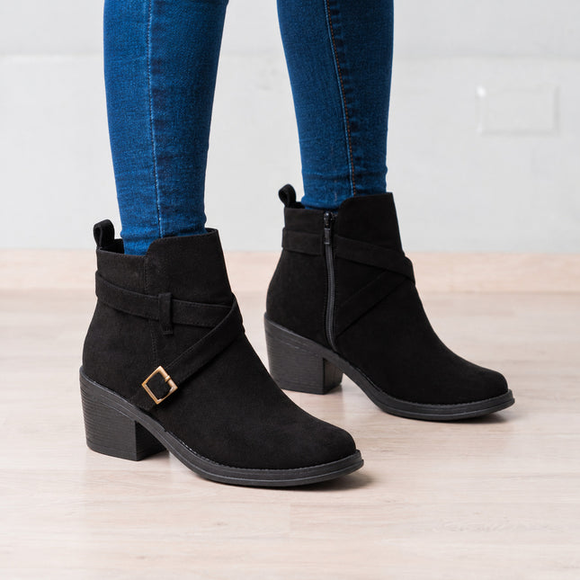 Botines Mujer Manzala - Negro Total