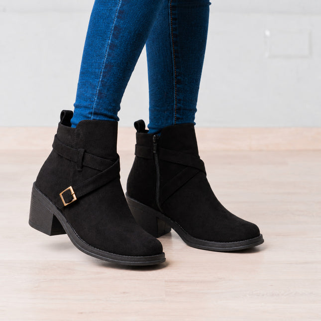 Botines Mujer Manzala - Negro Total