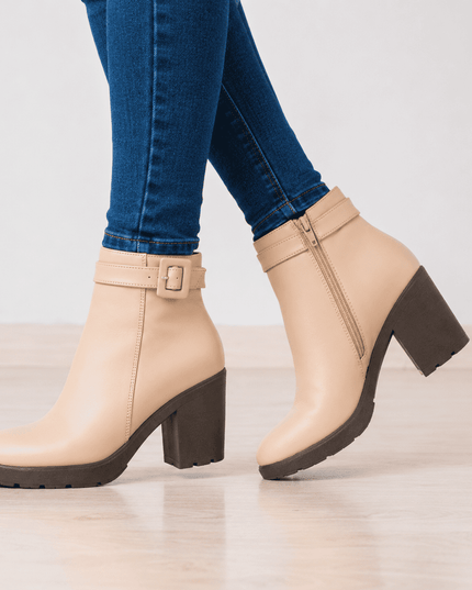 Botines Mujer Nivelles - Nude