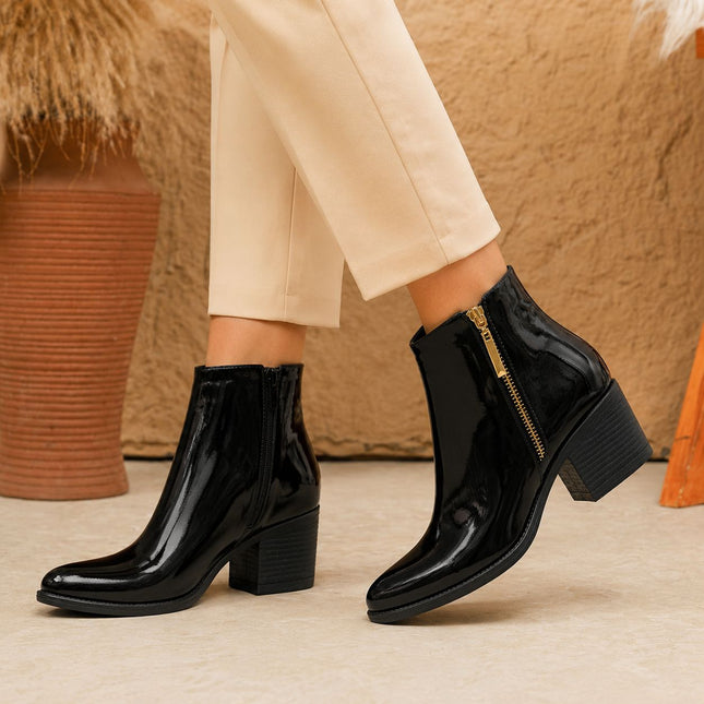 Botines Mujer Kobe - Negro Charol