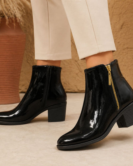 Botines Mujer Kobe - Negro Charol