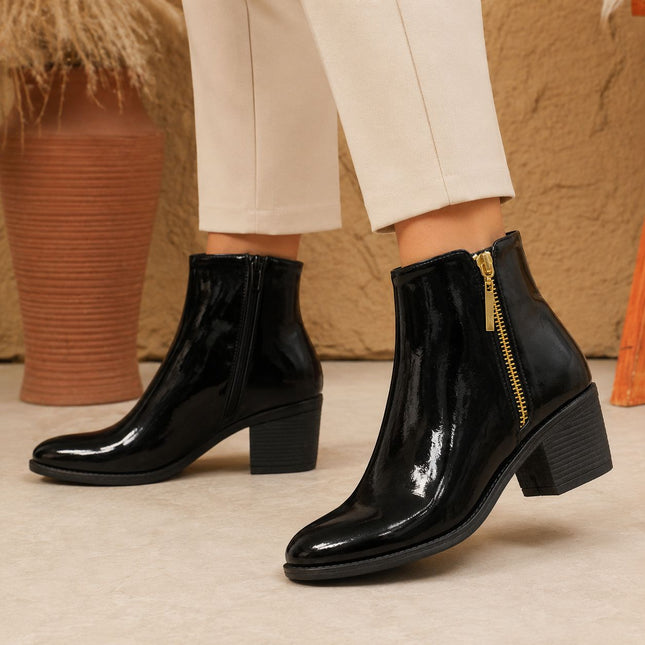 Botines Mujer Kobe - Negro Charol