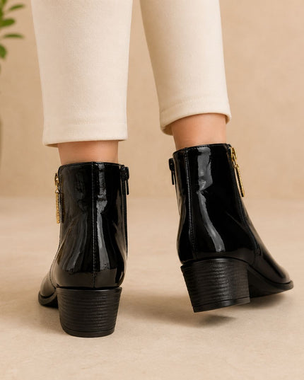 Botines Mujer Kobe - Negro Charol