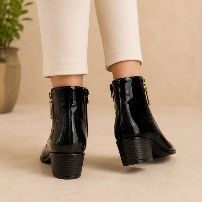 Botines Mujer Kobe - Negro Charol