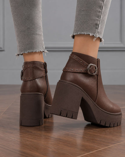 Botines Mujer Makazi - Marron Claro