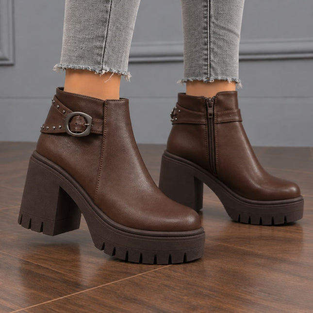 Botines Mujer Makazi - Marron