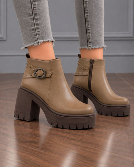 Botines Mujer Makazi - Marron Claro