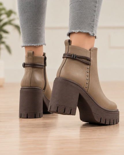 Botines Mujer Nuvia - Marron Claro