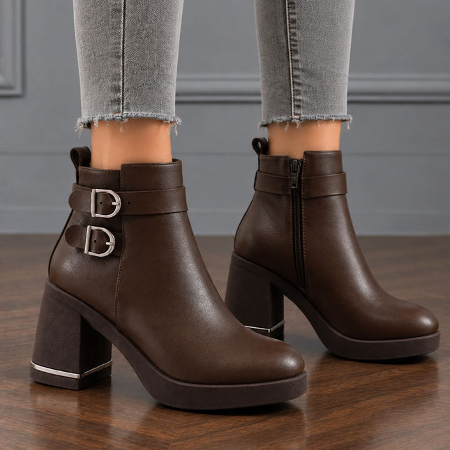 Botines Mujer Yamy - Marron
