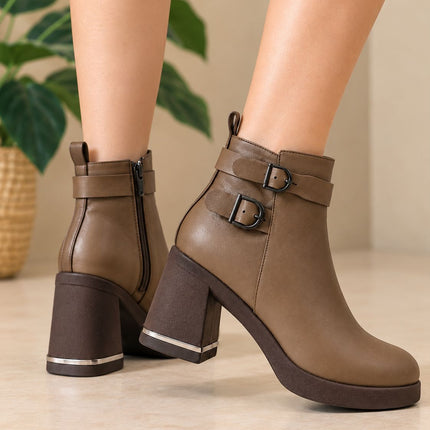 Botines Mujer Yamy - Marron Claro