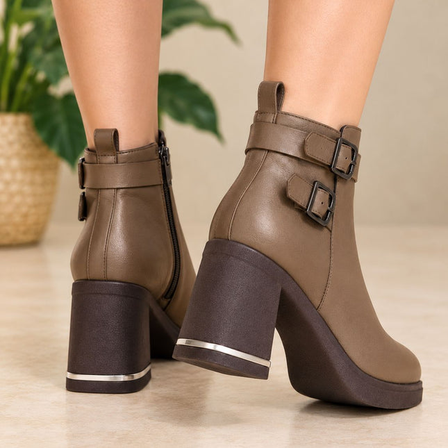 Botines Mujer Yamy - Marron Claro