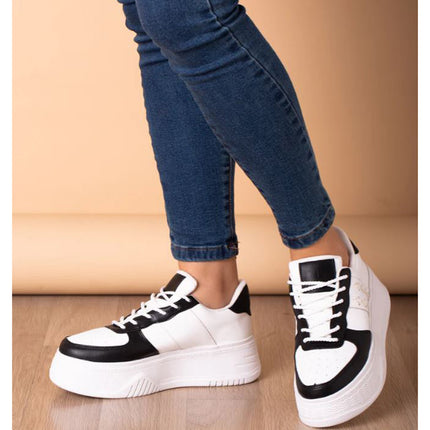 Zapatillas Urbanas Mujer Brest - Blanco con Negro