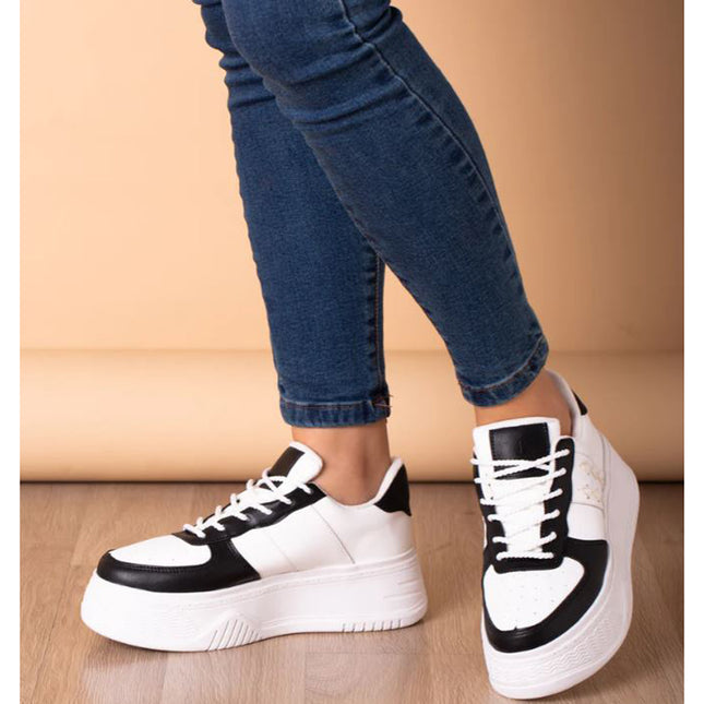 Zapatillas Urbanas Mujer Brest - Blanco con Negro