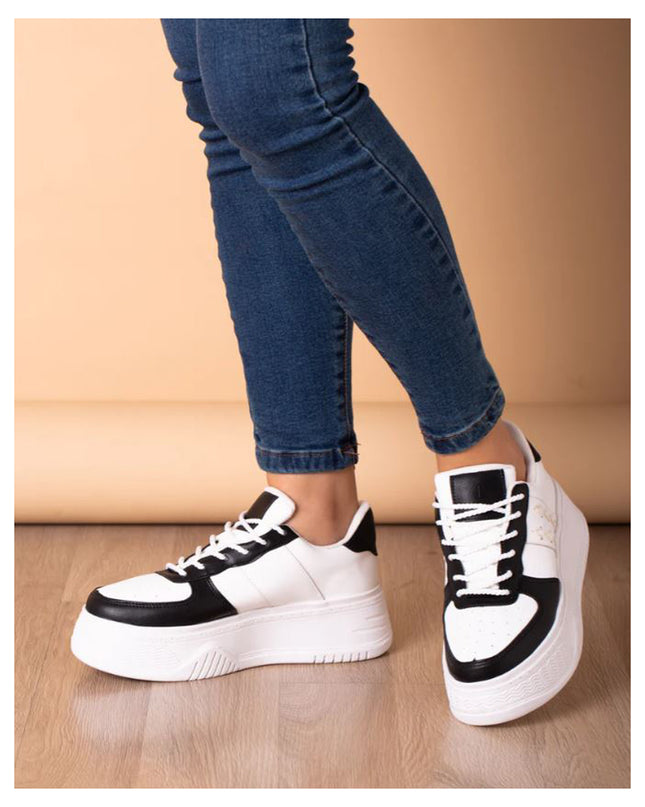 Zapatilla Brest - Blanco con Negro