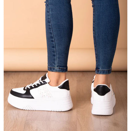 Zapatillas Urbanas Mujer Brest - Blanco con Negro