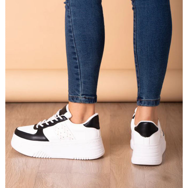 Zapatillas Urbanas Mujer Brest - Blanco con Negro