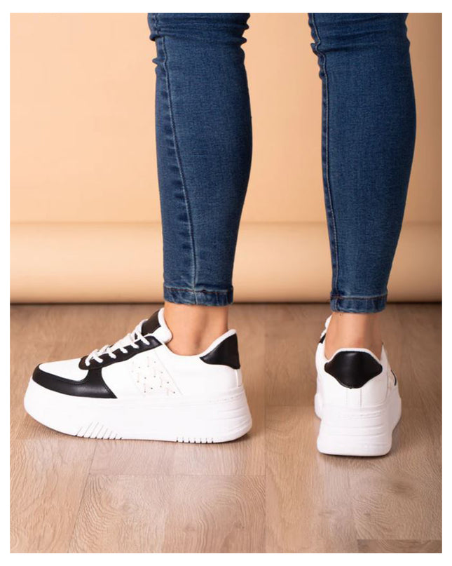 Zapatilla Brest - Blanco con Negro