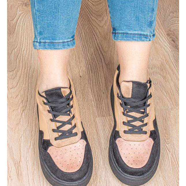 Zapatillas Urbanas Mujer Cancun - Beige Rosado