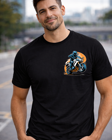 Polo Hombre - Motocicleta azul