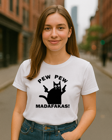 Polo Mujer - Gato Disparando