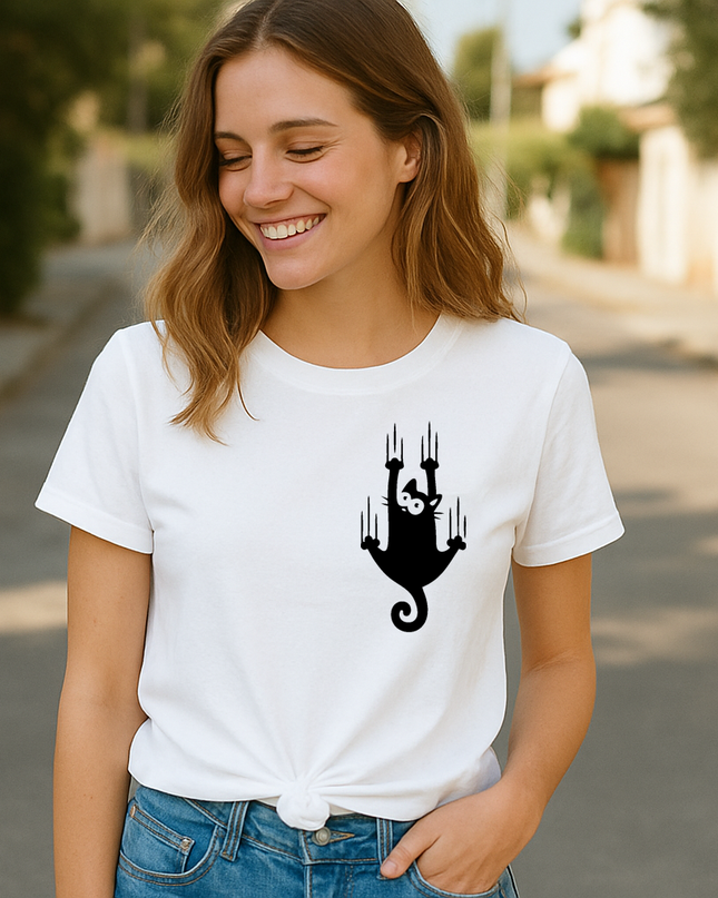 Polo Mujer - Gato arañando