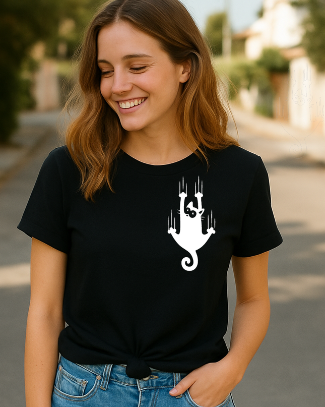 Polo Mujer - Gato arañando