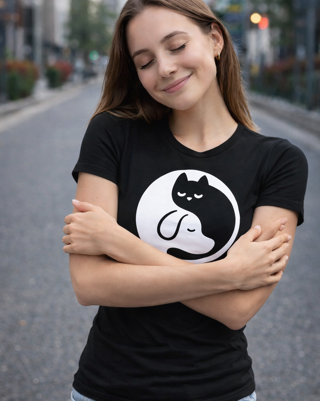 Polo Mujer - GATO Y PERRO