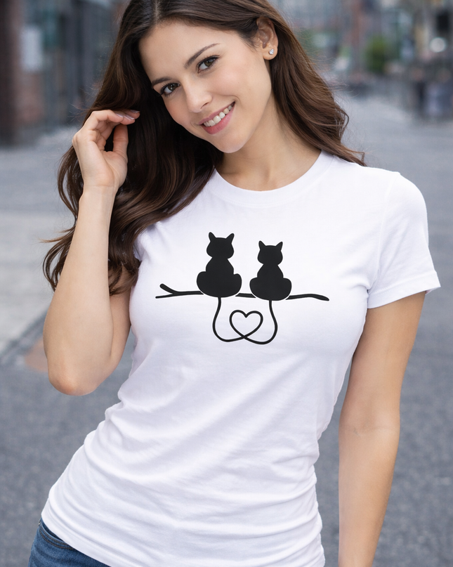 Polo Mujer - Gatos Enamorados